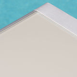 Outdoor 5 Piece Silver Rust-Proof Aluminum Bar Set with Grey Tempered Glass Top Bar Table - NH562403