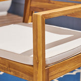 Outdoor 6-Seater Acacia Wood Expandable Dining Set - NH705603