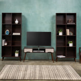 Mid Century 3 Piece TV Stand & Bookcase Set - NH878903