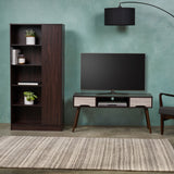 Mid Century Modern 2 Piece TV Stand & Bookcase Set - NH888903