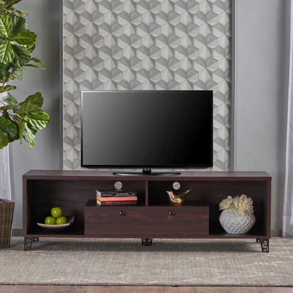 Mid Century Modern Cabinet & Shelves TV Stand - NH293203