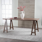 Farmhouse Faux Wood Dining Table with A-Frame Legs - NH087003