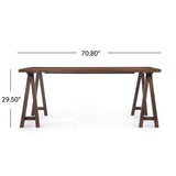 Farmhouse Faux Wood Dining Table with A-Frame Legs - NH087003