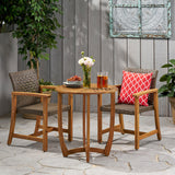 Outdoor 2 Seater Acacia Wood Dining Set - NH833013