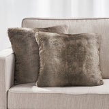 Modern Glam Faux Fur Throw Pillow - NH707992