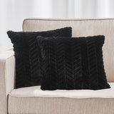 Modern Glam Faux Fur Throw Pillow - NH707992
