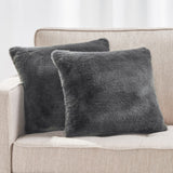 Modern Glam Faux Fur Throw Pillow - NH707992
