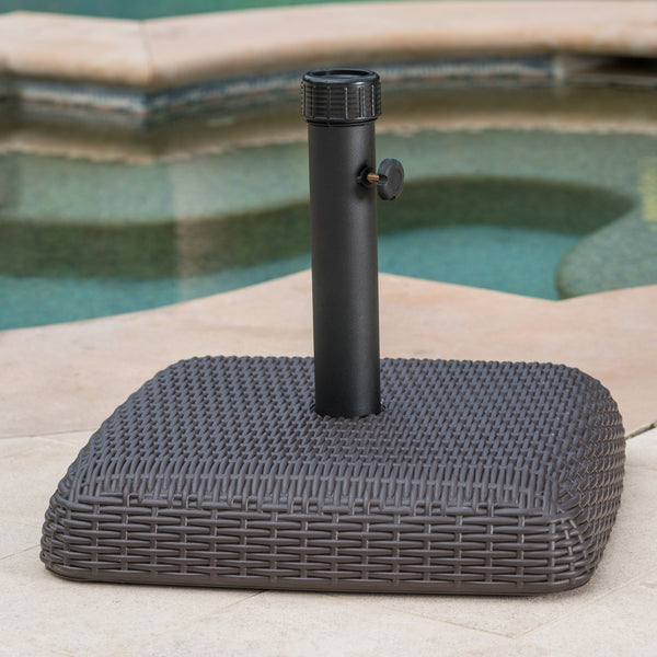 66lbs Brown Resin and Iron Square Umbrella Base - NH814003