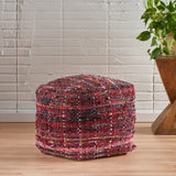 Handcrafted Boho Fabric Pouf - NH356992