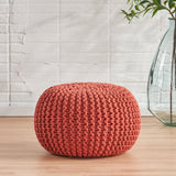 Hand Knitted Artisan Pouf - NH656992