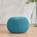 Hand Knitted Artisan Pouf - NH656992