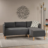 Mid Century Modern Fabric Chaise Sectional - NH954103