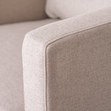 Modern Cream Fabric Swivel Armchair - NH385003