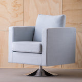 Modern Cream Fabric Swivel Armchair - NH385003