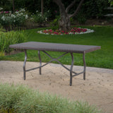 Outdoor Multibrown Wicker Dining Table - NH945003