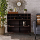 Mid Century Modern Wine Rack Bar Cabinet - NH603303