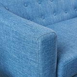 Button Back Mid Century Fabric Modern Loveseat - NH392103