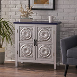 Finished Firwood Cabinet with Faux Wood Overlay and Accented Top - NH362303