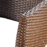 Outdoor 7Pc Multibrown Wicker Dining Set w/ Water Resistant Cushions - NH070103