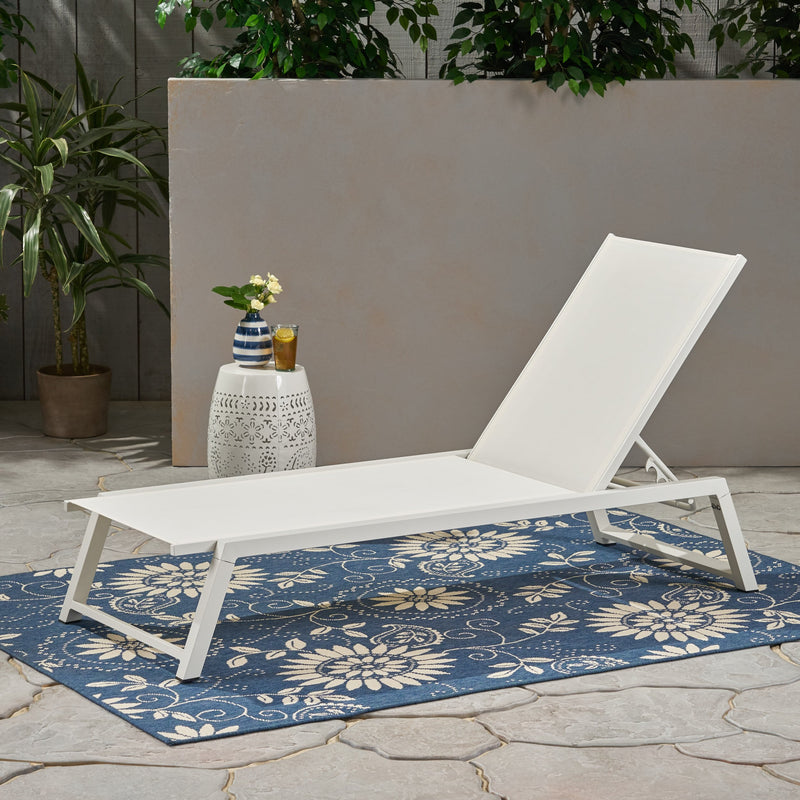 Outdoor Chaise Lounge with Finished Aluminum Frame - NH163303