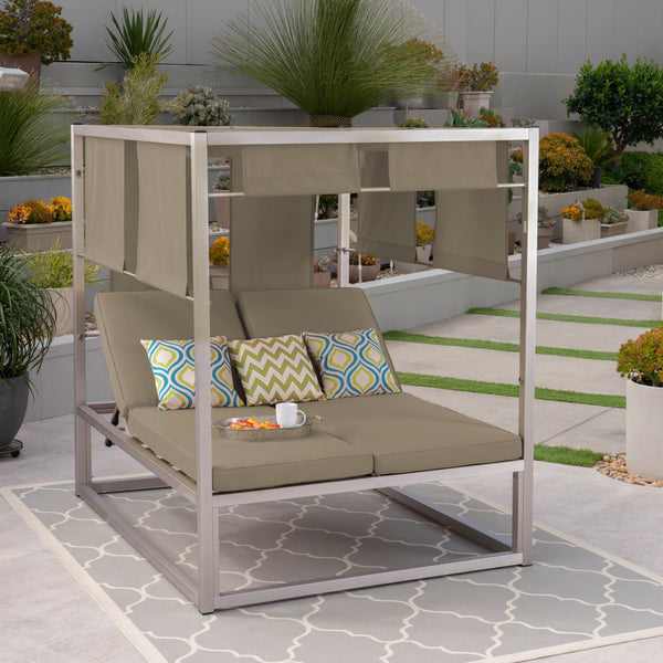 Outdoor Aluminum Daybed with Canopy - NH131503