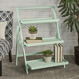 Indoor Chic Dark Grey Acacia Wood Plant Stand - NH285203