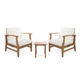 Outdoor 2 Seater Acacia Wood Chat Set with Cushions - NH822203