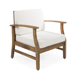 Outdoor 2 Seater Acacia Wood Chat Set with Cushions - NH822203