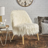 Shaggy Faux Fur Accent Chair - NH826203