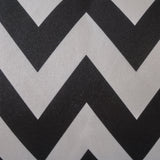 Indoor Black and White Zig Zag Striped Water Resistant Throw Pillow - NH538203