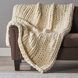 Modern Knit Stitch Fabric Rectangle Throw Blanket - NH192303