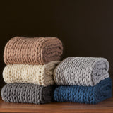 Modern Knit Stitch Fabric Rectangle Throw Blanket - NH192303