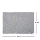 Modern Knit Stitch Fabric Rectangle Throw Blanket - NH192303
