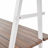 Outdoor 6 Seater Acacia Wood and Iron Planter Dining Set - NH737903
