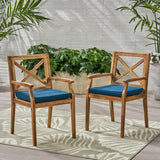 Outdoor Acacia Wood Dining Chair (Set of 2 - NH286403