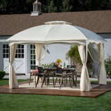 Outdoor Water Resistant Fabric and Steel 12 x 10 Foot Gazebo - NH801603