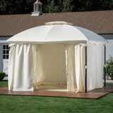 Outdoor Water Resistant Fabric and Steel 12 x 10 Foot Gazebo - NH801603