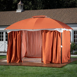 Outdoor Water Resistant Fabric and Steel 12 x 10 Foot Gazebo - NH801603