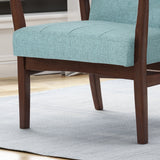 Fabric Mid-Century Birch Club Chair - NH699503