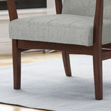 Fabric Mid-Century Birch Club Chair - NH699503