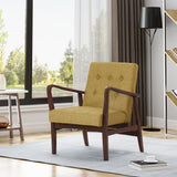 Fabric Mid-Century Birch Club Chair - NH699503