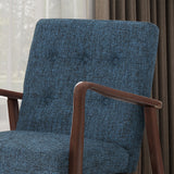 Fabric Mid-Century Birch Club Chair - NH699503