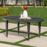 Outdoor 69 Inch Wicker Oval Dining Table - NH336203