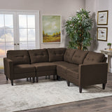 Mid Century Modern 5 Piece Fabric Sectional Sofa - NH506303