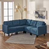 Mid Century Modern 5 Piece Fabric Sectional Sofa - NH506303