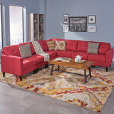 Mid Century Modern Extended Sectional Sofa Set - NH095503