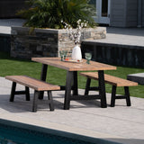 Outdoor 3 Piece Light Weight Concrete Picnic Set - NH287303