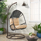 Outdoor Wicker Hanging Basket / Egg Chair with Stand - NH168113