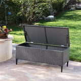 Outdoor Wicker Storage Chest - NH240403