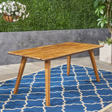 Outdoor 71-inch Acacia Wood Dining Table, Teak Finish - NH911603